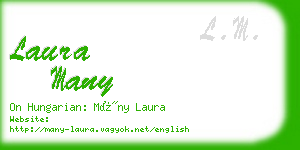 laura many business card